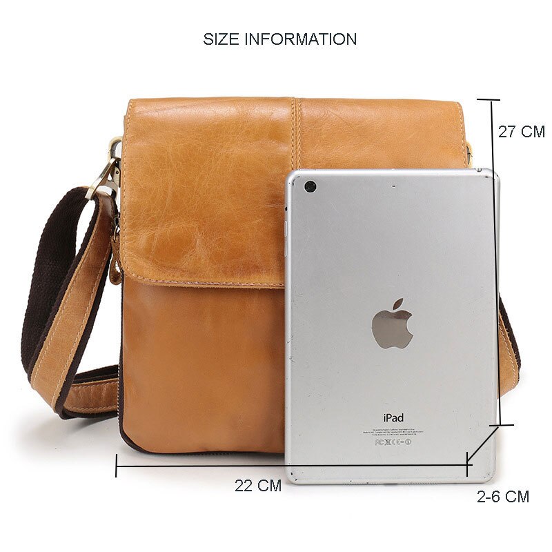 Functional Men Genuine Leather Messenger Shoulder Bag Middle Office Business Bag for Tablet Handbag Male Flexible Crossbody Bag