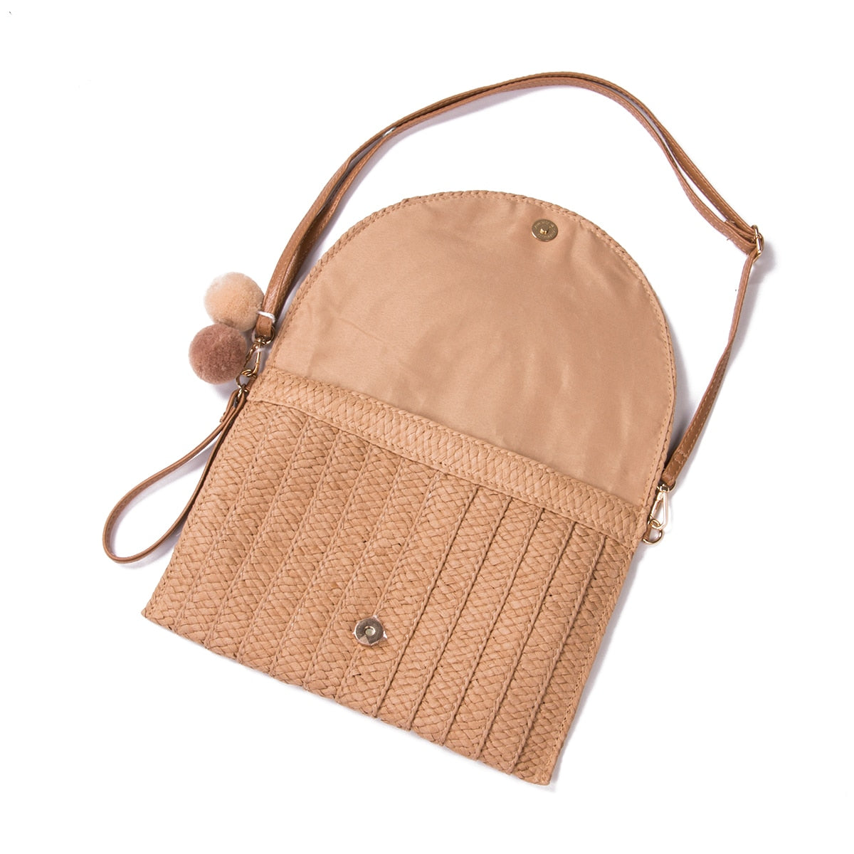 Women Girls Fashion Crossbody Envelope Bag Elegant Straw Handbag Clutch Summer Beach Shoulder Bag