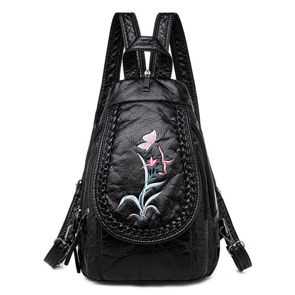 High Quality Backpack for Women New White Leather Backpack School Bag for Teenage Girls Female Travel Backpack Mochila