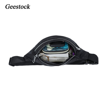 Geestock Fanny Pack for Women Nylon Waist Bags Casual Crossbody Chest Bags Unisex Hip Bum Bag Travel Belt Bag Sport Purse Pocket