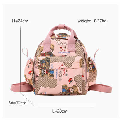 High quality cute printed backpack women&#39;s Kawaii multifunctional portable shoulder bag Fashion young female student school bag