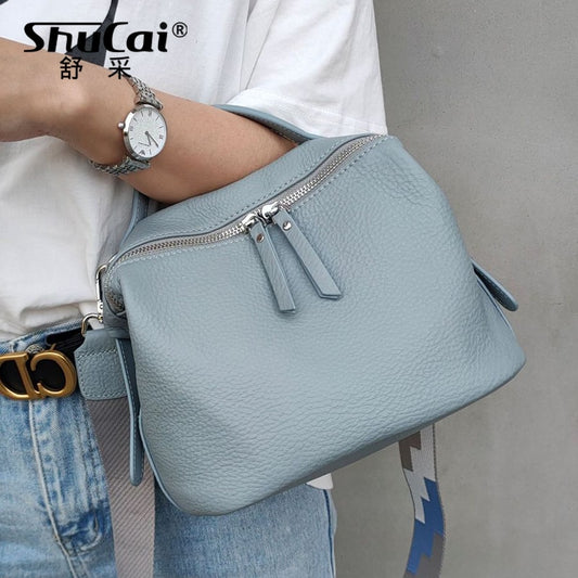 small shoulder bag for women messenger bags ladies Soft Genuine leather handbag purse with tassels female Casual crossbody bag