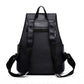 Simple Trending Solid Color Nylon Women&#39;s Backpacks Casual Large Capacity Design Black School Bags for Teenager