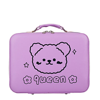 Cosmetic Bag Women Large Capacity Multifunction Makeup Bag Cartoon Dog Bear Cute Travel Wash Beauty Bag Storage Case Girl WY34