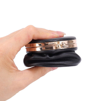 Genuine Leather Soft Coin Purse Mini Coin Case Cosmetic Bag Lipstick Bag Cushion Women&#39;s Coin Purse Creative Wallet Barrel Shape