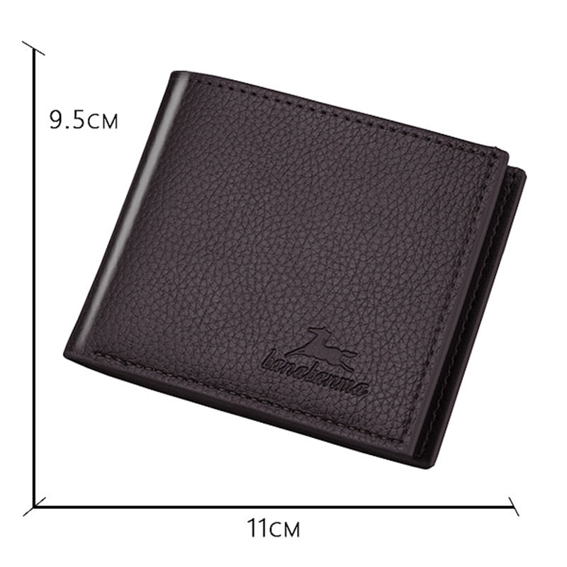 Fashion Leather Wallet Men Luxury Slim Coin Purse Business Foldable Wallet Men Card Holder Pocket Clutch Male Handbags Tote Bag