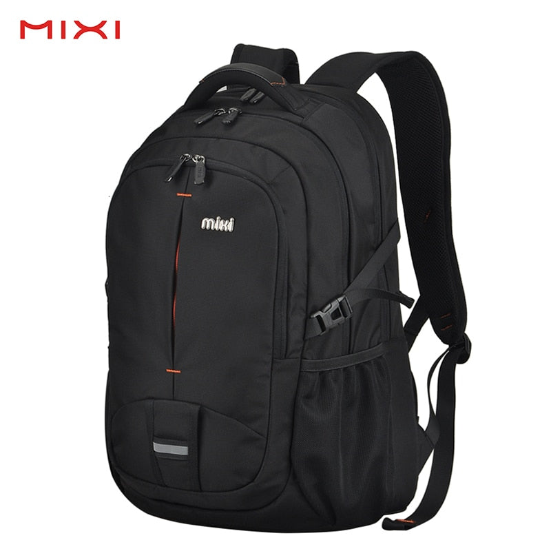 Mixi 17.3&quot; Laptop Backpack Men Business Travel Back Bag Students School Bag 18 20 Inch Black Gray Waterproof Ergonomic Design