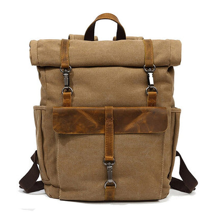 Fashion Vintage Men&#39;s canvas Laptop Backpack Male Casual Backpack School Bag Large Capacity Travel Mountaineering Bag