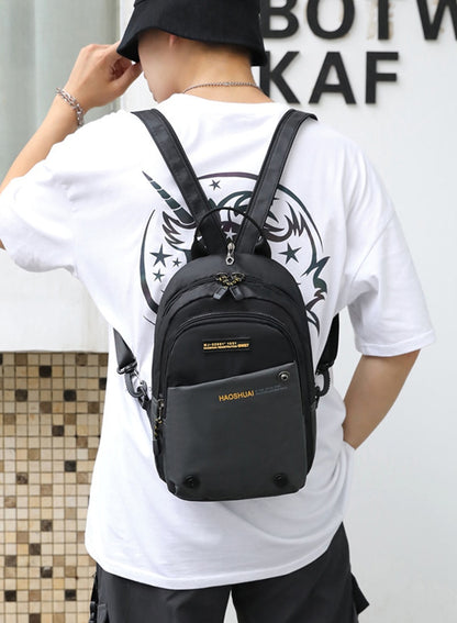 Men Nylon Rucksack Knapsack Messenger Cross Body Chest Pack Bags Military MultipurposeTravel Male Fashion Small Daypack Backpack