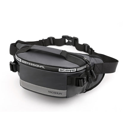 Outdoor Anti-Theft Waist Bag Men Fashion Reflective Run Fanny Pack New Waterproof Cell Phone Storage Bag Male Travel Belt Bag