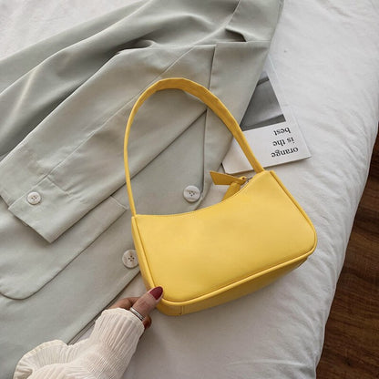 Handle Bag Women Retro Handbag PU Leather Shoulder Totes Underarm Vintage Top Handle Bag Female Small Subaxillary Bags Clutch