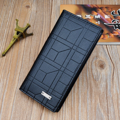 New Men&#39;s Wallets Men&#39;s Long Wallets Fashion Embossed Vertical Open Suit Bag Large Capacity Plus Soft Wallet