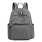 New Dark Green Women&#39;s Backpack Waterproof Nylon Backpack Student School Bag Suitable For Girls&#39; Small Travel Rucksack