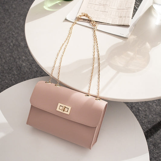 New British Fashion Simple Small Square Bag Women&#39;s Designer Handbag High-quality PU Leather Chain Mobile Phone Shoulder Bags