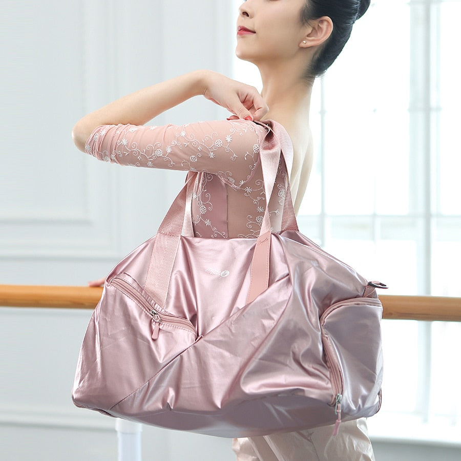 Women&#39;s bag Dance Bag Sports Bag For Women Travel bag Outdoor Waterproof Nylon Fitness Training Gym Bags Ballerina Pink HandBag