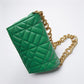 Soft Pu Leather Chain Shoulder Bag Brand Design Casual Women Purses and Handbag Green Clutch Tote Bags for Women High Quality