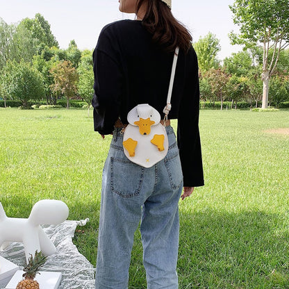 Women Duck Shape Bag Contrast Color Crossbody Female Soft PU Leather Shoulder Bag Girls Cute Cartoon Duck Handbags And Purses