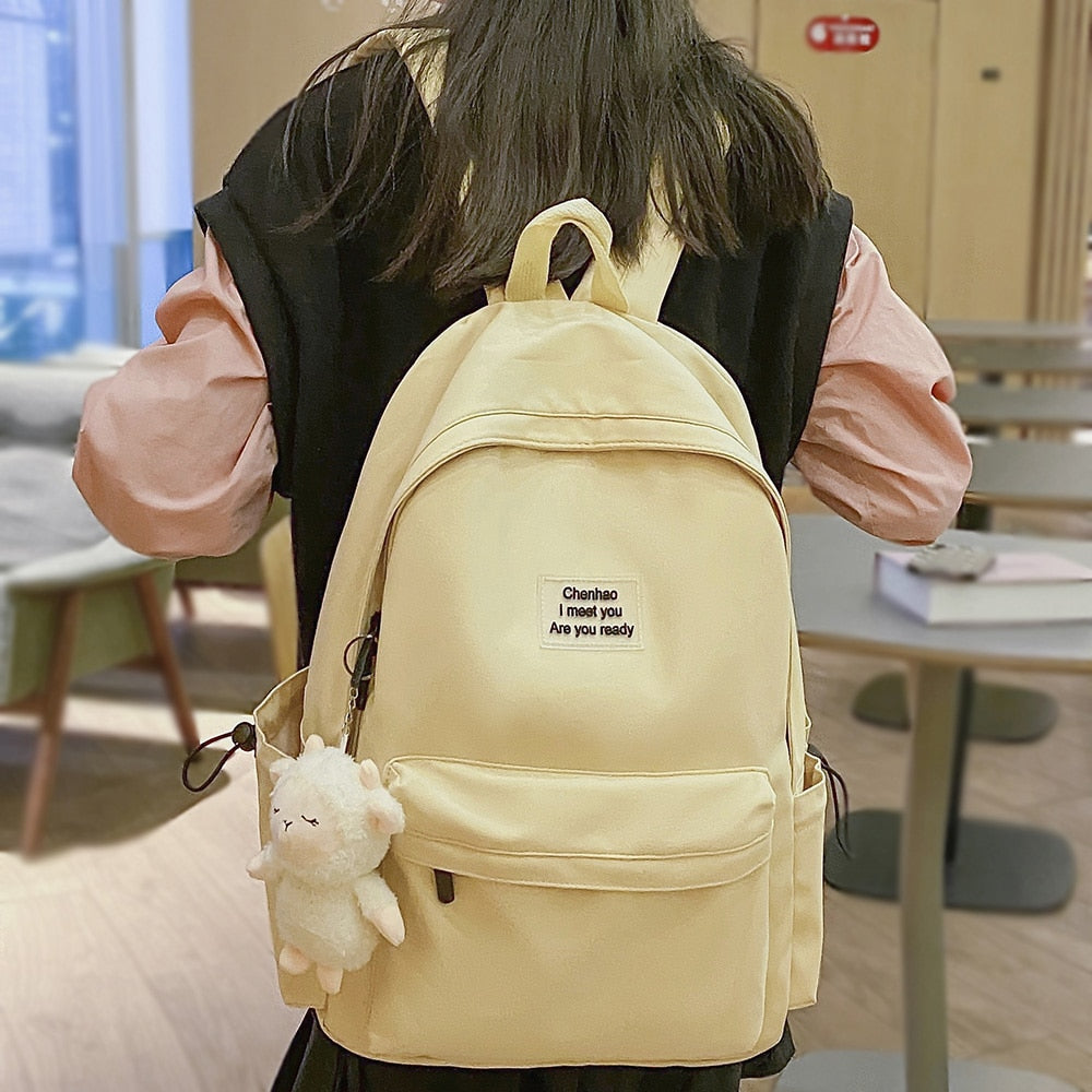 Trendy Lady Cool Laptop College Bag Fashion Female Waterproof Student Backpack Women School Kawaii Bag Cute Girl Travel Backpack