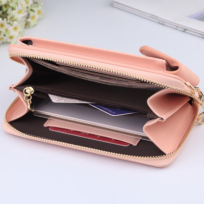 New Women&#39;s wallet messenger bag large capacity women&#39;s purse buckle zipper bag soft leather versatile women&#39;s bag shoulder bag