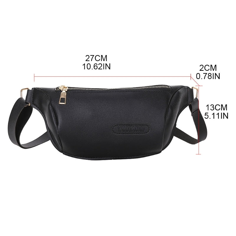 Women Waist Bag Fanny Pack PU leather Lady Chest Bags Multifunction Mobile Coin Purse Fashion Travel Pouch