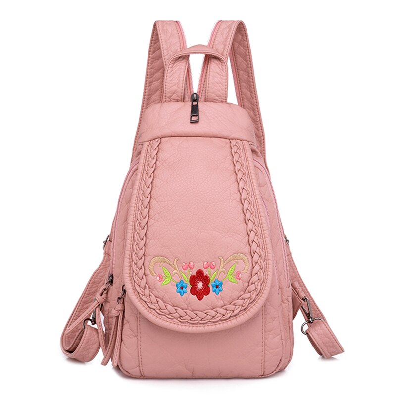 High Quality Backpack for Women New White Leather Backpack School Bag for Teenage Girls Female Travel Backpack Mochila