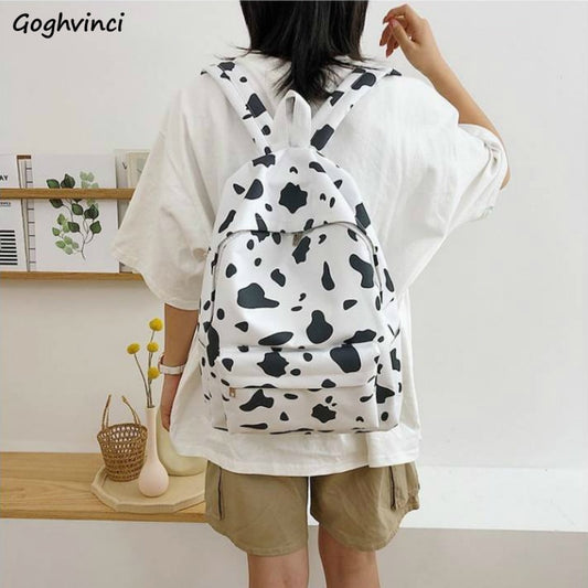 Women Backpacks Oxford Cow Pattern Large-capacity New Camouflage Water-proof Girls Backpack Students Harajuku Street Wear Trendy