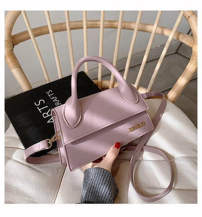 New Arrivals Women&#39;s PU Leather Shoulder Bags 4 Style Color Sewing Design High Quality Urban Simple Trend Small Square Bag