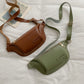 Fashion Women Solid Color Crossbody Bag Casual Ladies PU Leather Fanny Packs Small Purse Vintage Pure Color Leather Bag