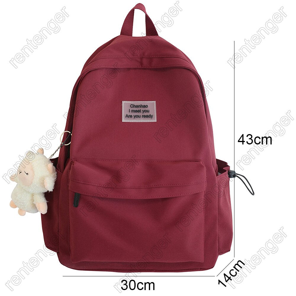 Trendy Lady Cool Laptop College Bag Fashion Female Waterproof Student Backpack Women School Kawaii Bag Cute Girl Travel Backpack