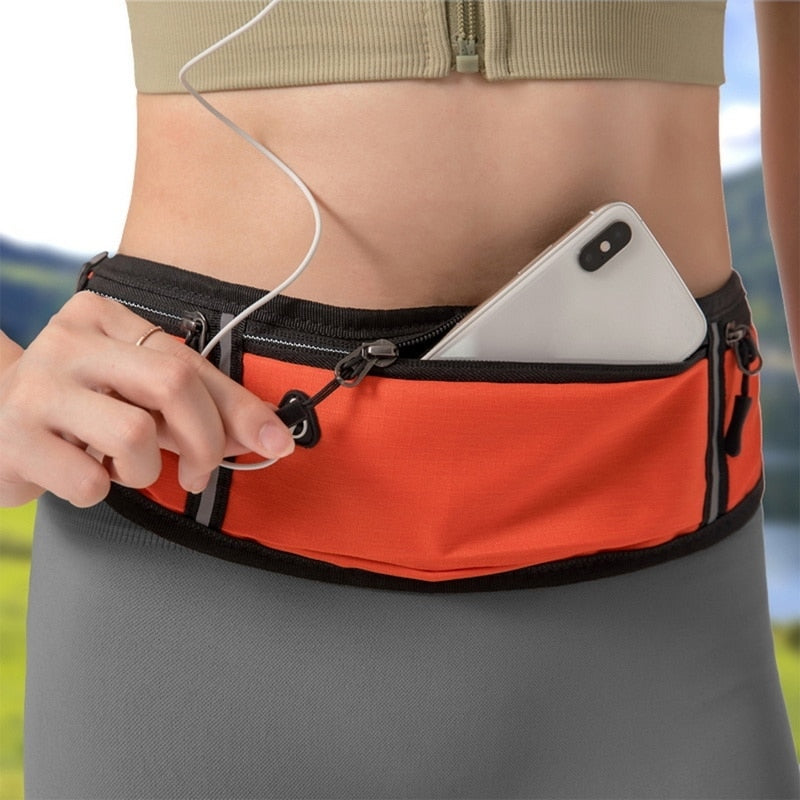 Men Women Professional Running Waist Bag Sports Belt Pouch Mobile Phone Case Hidden Pouch Gym Sport Bags Running Belt Waist Pack