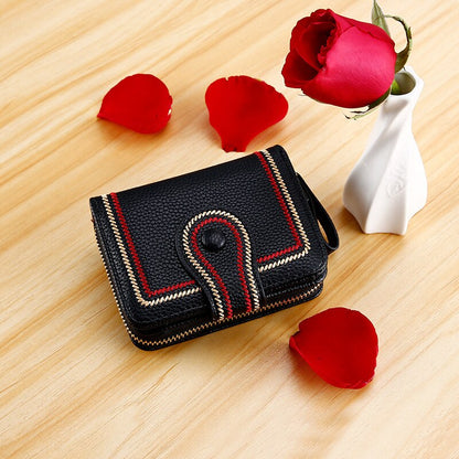 Women Wallet Small Cute Short PU Leather Wallets Female Zipper Purses Clutch Coin Purse Girl Bank Cardholder for Card Case