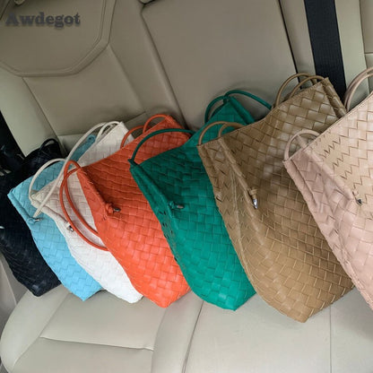 Weave Tote Bucket Bag New High-quality Women&#39;s  Luxury Brand Designer Handbags Travel Shoulder Bag Phone Purses Braided Bag