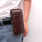 Men Vintage Pure Color Cowhide Small Waist Packs Wallet Fashion Mobile Phone Bag Mini Fanny Pack Wallet Belt Pouch Coin Purse