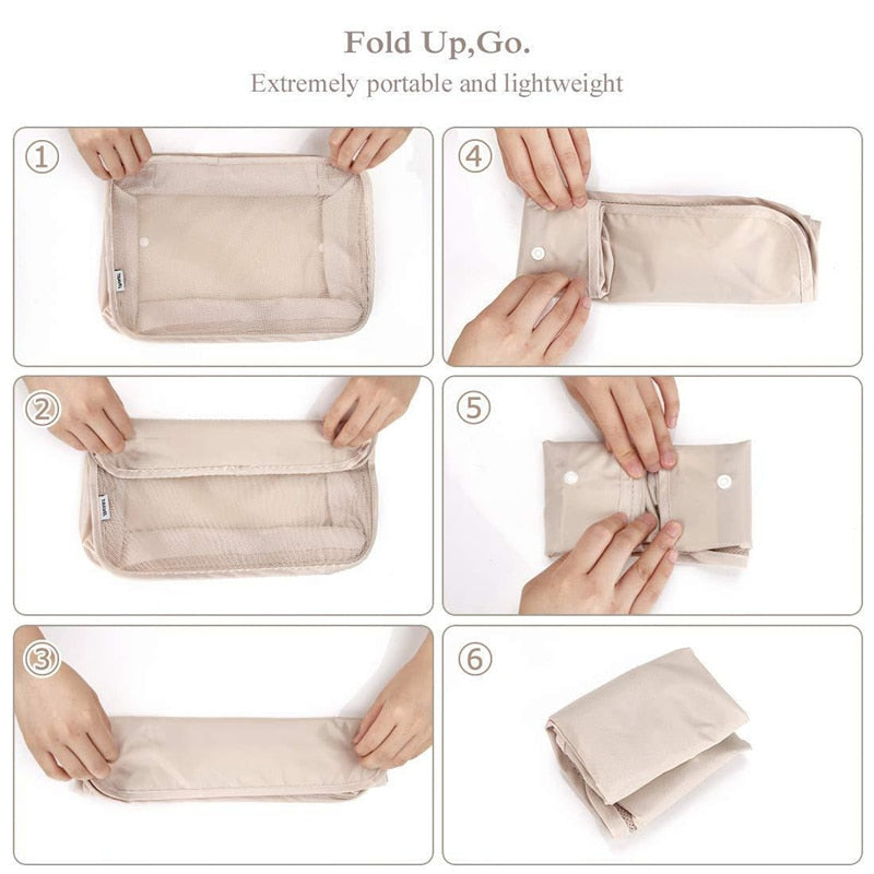 8Pcs/set Travel Clothes Classification Storage Bag For Packing Cube Shoe Underwear Toiletries Organizer Pouch Travel Accessories
