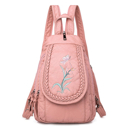 High Quality Backpack for Women New White Leather Backpack School Bag for Teenage Girls Female Travel Backpack Mochila