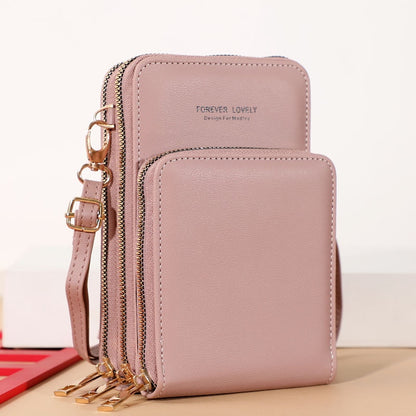 Touchable Cell Phone Shoulder Bags Women Multi-functional Pocket Mini Crossbody Bag Card Purse Ladies Small Female Messenger Bag