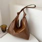Winter Large Handbag Vintage PU Leather Shoulder Bags Fashion Solid Shopping Tote for Women Designer Travel Crossbody Bag