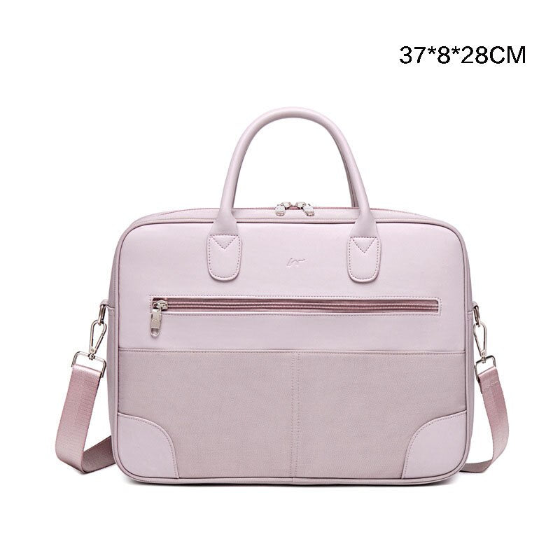 Fashion Simplicity Briefcases Business Trip Laptop Anti-Drop Shoulder Bag Women Work Document Storage Organize Handbag Accessory