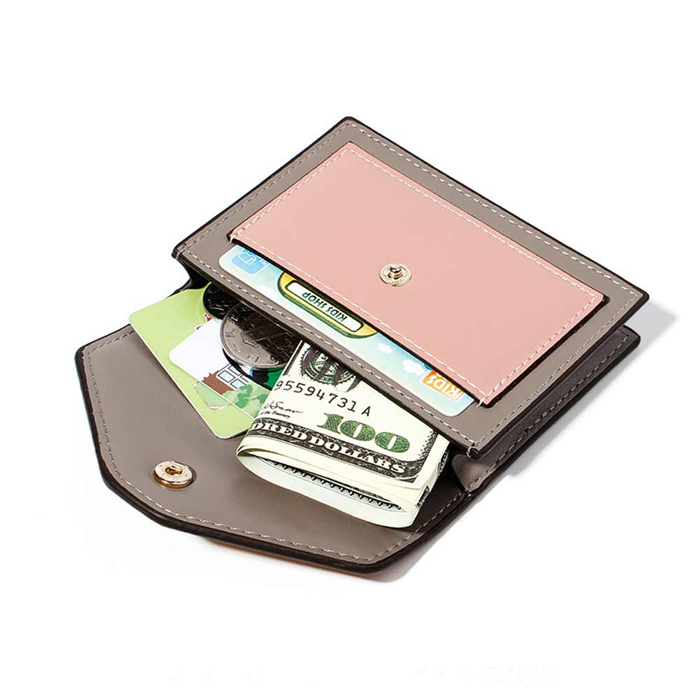 11x8.3cm Small Mini Wallets for Women White Green Orange Panelled Coin Purses Fashion Female Card Holder Bag