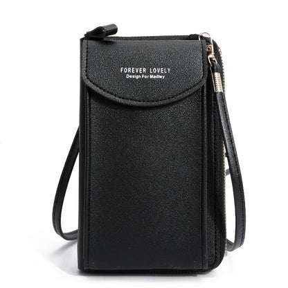 New Women&#39;s wallet messenger bag large capacity women&#39;s purse buckle zipper bag soft leather versatile women&#39;s bag shoulder bag