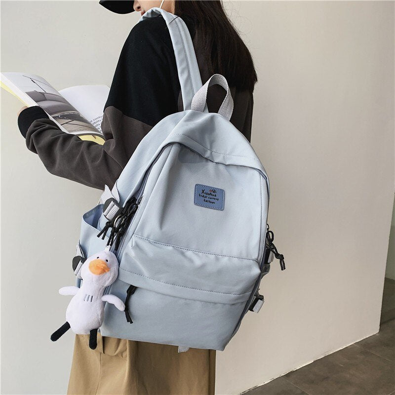 Casual Women&#39;s Backpacks Kawaii Men&#39;s Backpack Nylon Waterproof School Bags For Teenager Girls Shoulder Bags Mochilas Rucksacks