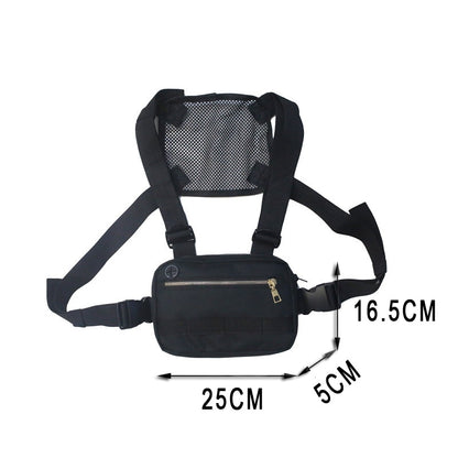 Men Hip-Hop Chest Bag Outdoor Oxford Tactical Streetwear Vest Chest Rig Bags Women Functional Waistcoat Chest Utility Pack G108