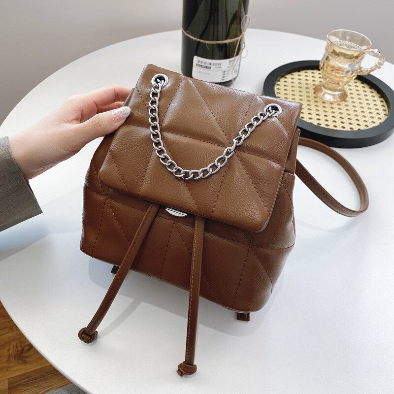 Summer green color fashion Mini Backpack Women PU Leather Shoulder Bags For women Small Bag Female Ladies School Backpack