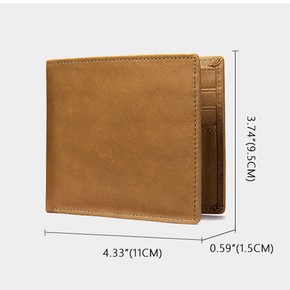 New Soft Leather Wallet Ultra thin Men&#39;s Genuine Leather Wallets Man Small card holder Wallets Vintage Short Purse for Male