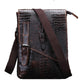Norbinus Men Shoulder Bag Genuine Leather Crossbody Messenger Bags Crocodile Pattern Cowhide Handbag for Man Phone Pouch Purse