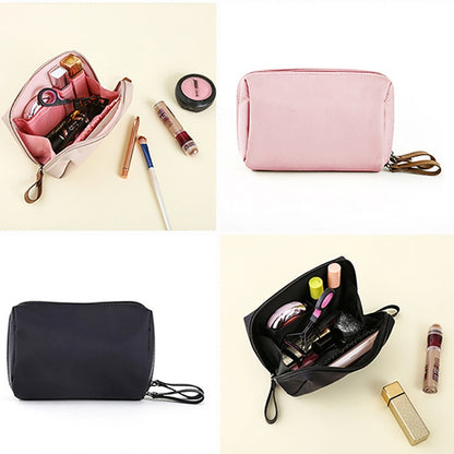 Fashion Cosmetic Bag Portable Solid Color Makeup Bags Toiletries Organizer Multifunction Zipper For Women Waterproof Travel