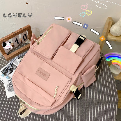 Fashion Women Backpack Large Capacity Laptop Bag Multifunction Student School Bag Waterproof Anti-theft Outdoor Travel Pack