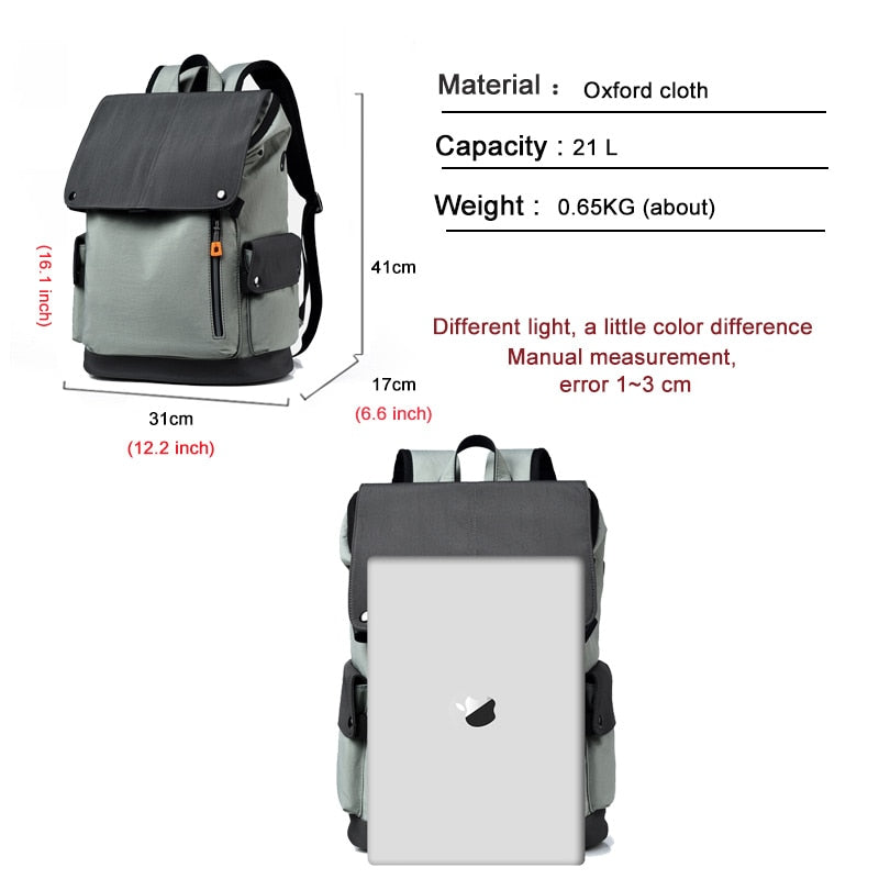 British Style Business Laptop Backpack For Men Fashion Brand Oxford Cloth Waterproof Daily Work Bag Youth School Backpack
