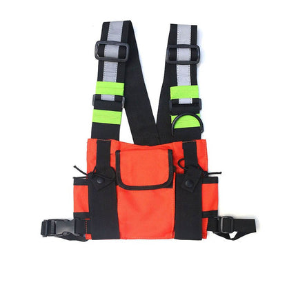 Streetwear Men Bag Tactical Vest Hip Hop Style Crossbody Chest Bags Packs for Fashion Punck Chest Rig Vest Waist Bag Unisex