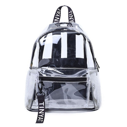 CPDD Women Girls Transparent PVC Backpack Fashion Travel Daypack College Travel School Rucksack